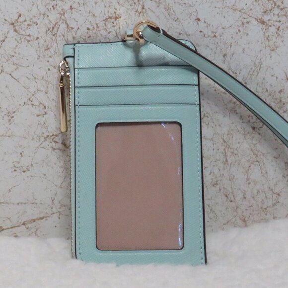 Kate Spade Saffiano Leather Card Case Lanyard (Blue Glow) - Picture 2 of 3